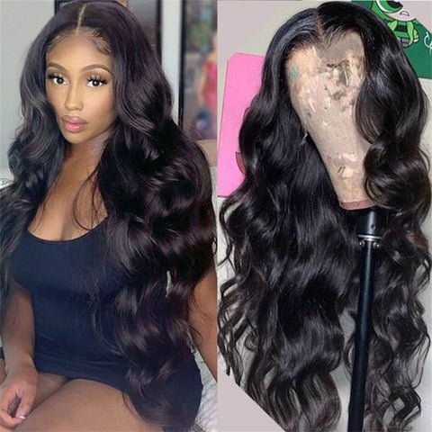 Siyun Show 30 Inch Virgin Body Wave 13X4 HD Lace Frontal Human Hair Wigs Pre Plucked With Baby Hair