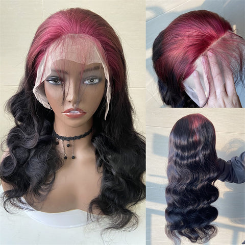 Siyun Show Hair Ombre Body Wave 13x4 HD Lace Front Human Hair Wig