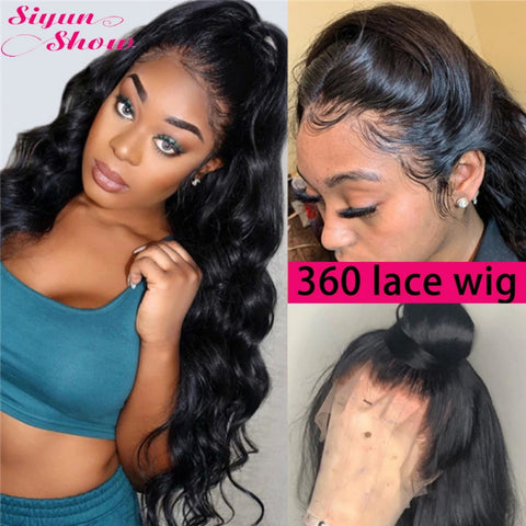 Siyun Show 360 HD Lace Frontal Body Wave Human Hair Wigs For Women 100% Remy Prosay