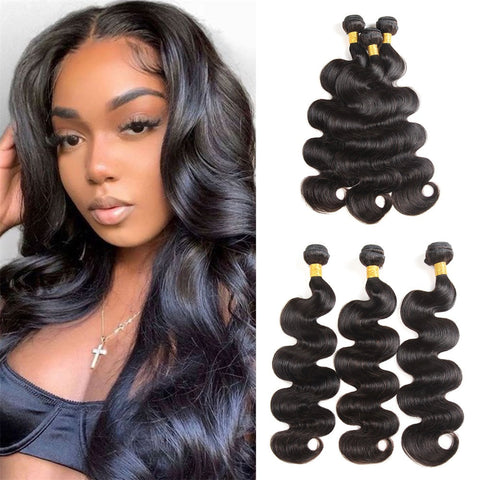 Siyun Show Body Wave Bundles 100% Brazilian Virgin Hair Extensions Weft 3 Bundles