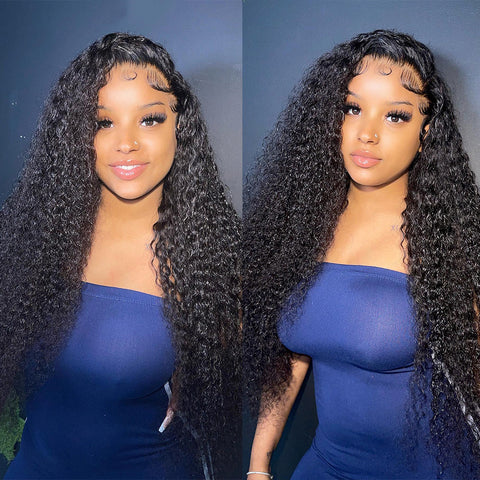Siyun Show Curly 13x4 Lace Front Wig Human Hair 180% Density Online For Sale
