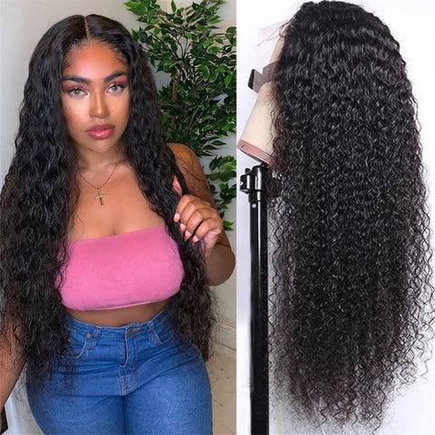 Siyun Show Curly 360 Frontal Wig Pre-plucked Human Hair Wig 180% Density Online Sale