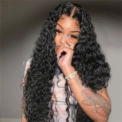Siyun Show Hair Deep Wave Full Lace Wig Pre Plucked With Baby Hair