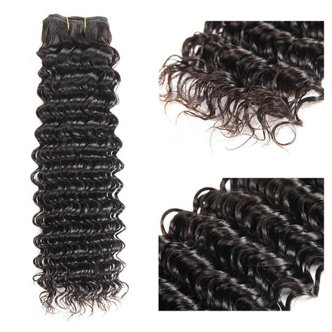 Siyun Show 1pc One Cut Virgin Hair Bundles Deep Wave 14-40 Inch Brazilian 100% Human Hair