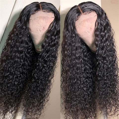 Siyun Show Deep Wave 5x5 Closure Wig 180% Density Natural Color 14-30 inch 100% Human Hair
