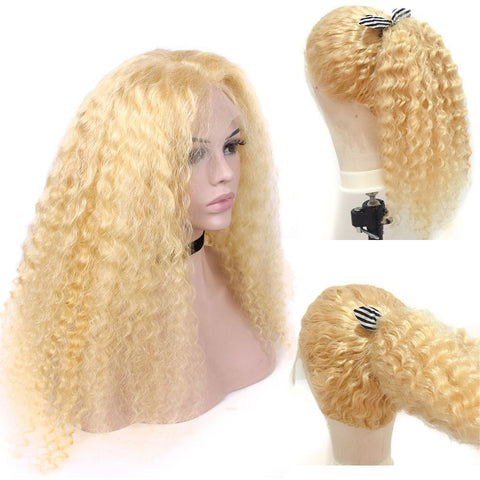 Siyun Show Hair 613 Blonde Color 13x4 Transparent Lace Deep Wave 250% Density Human Hair Wig