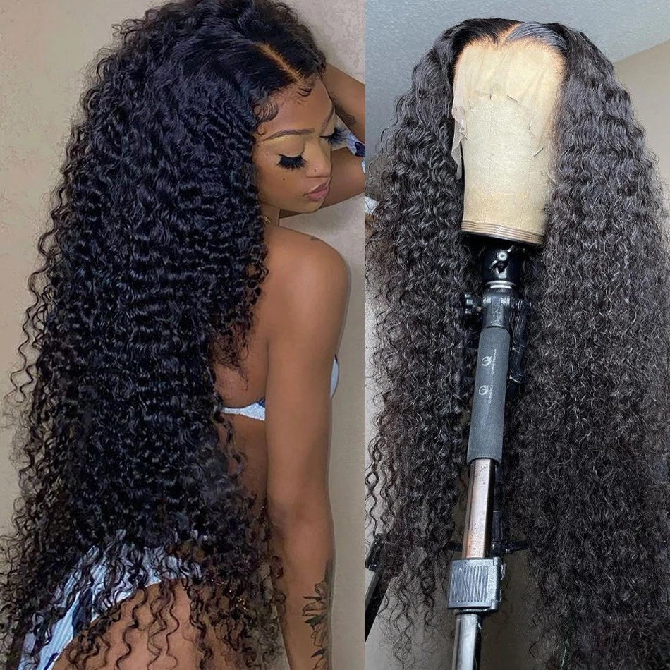 Siyun Show 32-40 Inch Deep Wave Pre Plucked Frontal Wig Sale