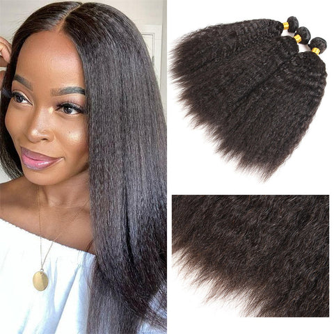 Siyun Show 10A Grade Bone Straight Human Hair 3 Bundles Malaysian Natural Kinky Straight Bundles