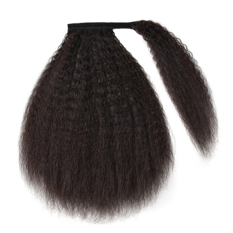 Siyun Show Kinky Straight Ponytail 20-40 Inch Yaki Straight Human Hair