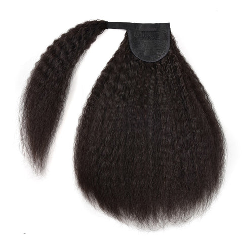 Siyun Show Kinky Straight Ponytail 20-40 Inch Yaki Straight Human Hair