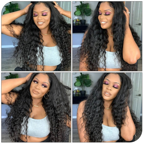 Siyun Show Loose Deep Wave 360 Frontal Wig 250% Density Lace Front Wigs