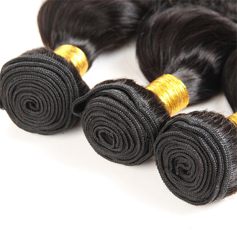 Siyun Show Loose Deep Wave Hair 3 Bundles 100% Unprocessed Human Virgin Hair