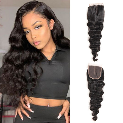 Siyun Show 100% Virgin 14-22 Inch Loose Deep With Closure