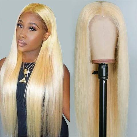 Siyun Show Hair 613 Blonde Color Straight 13x4 Lace Front Wigs 30 inches Pre Plucked Human Hair Wig