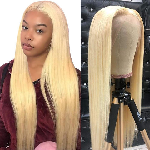 Siyun Show Hair 613 Blonde Color Straight 13x4 Lace Front Wigs 30 inches Pre Plucked Human Hair Wig