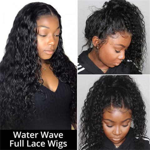 Siyun Show Hair Water Wave Full Lace Wig Pre Plucked With Baby Hair